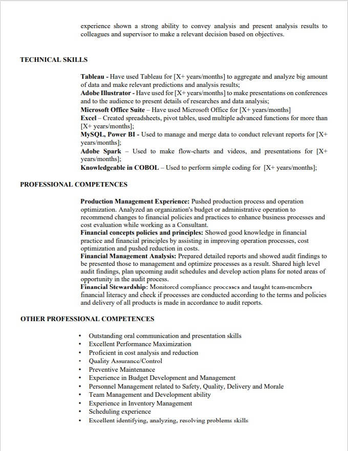 Federal Resume Sample, sample 3