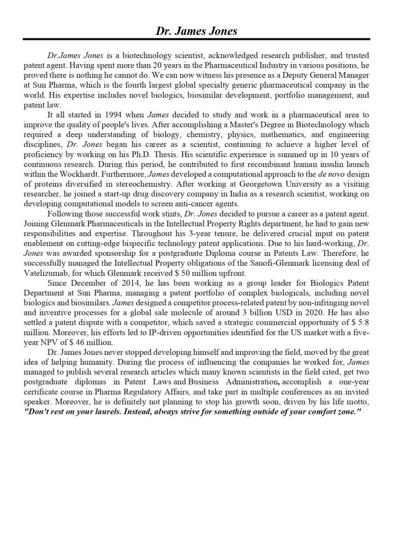 Tips For Writing a Professional Biography About Yourself